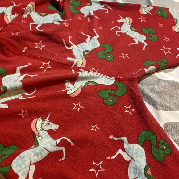 Lularoe Christmas unicorn leggings! One size - Picture 5 of 5